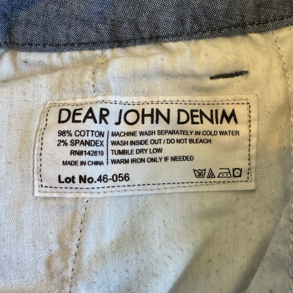 Dear John Blue Straight Leg Pants. Size 27 - Picture 6 of 10
